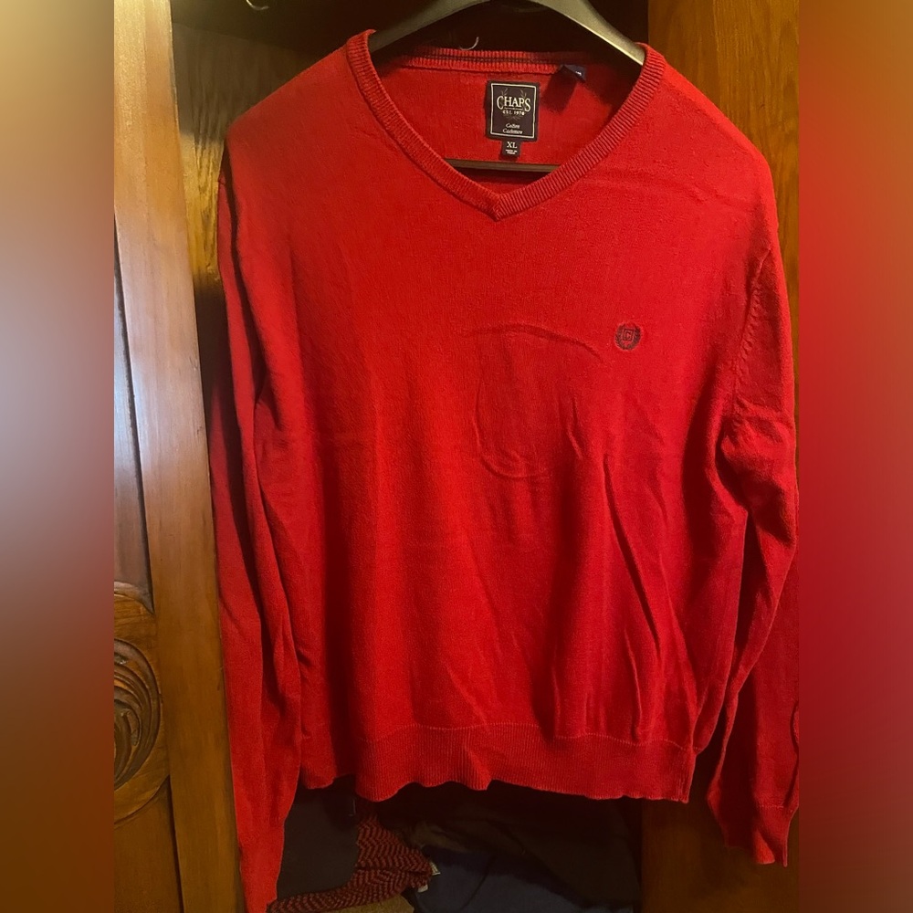 Chaps cashmere/cotton sweater, size XL